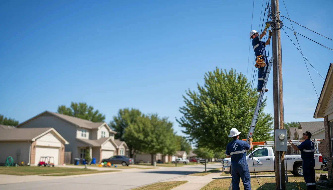 Residential electrician providing installation services in Era, TX